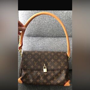 Louis Vuitton Brown and Tan Monogram Shoulder Bag lock new